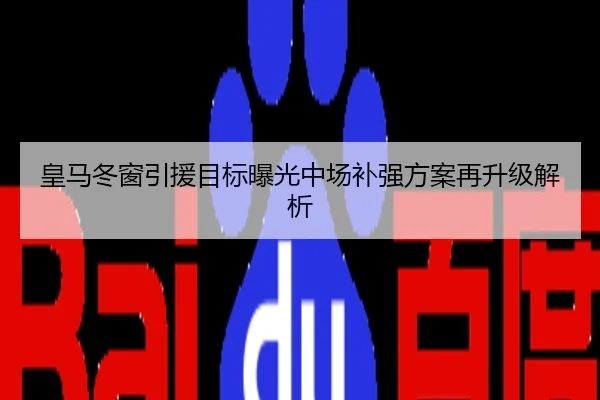 皇马冬窗引援目标曝光中场补强方案再升级解析